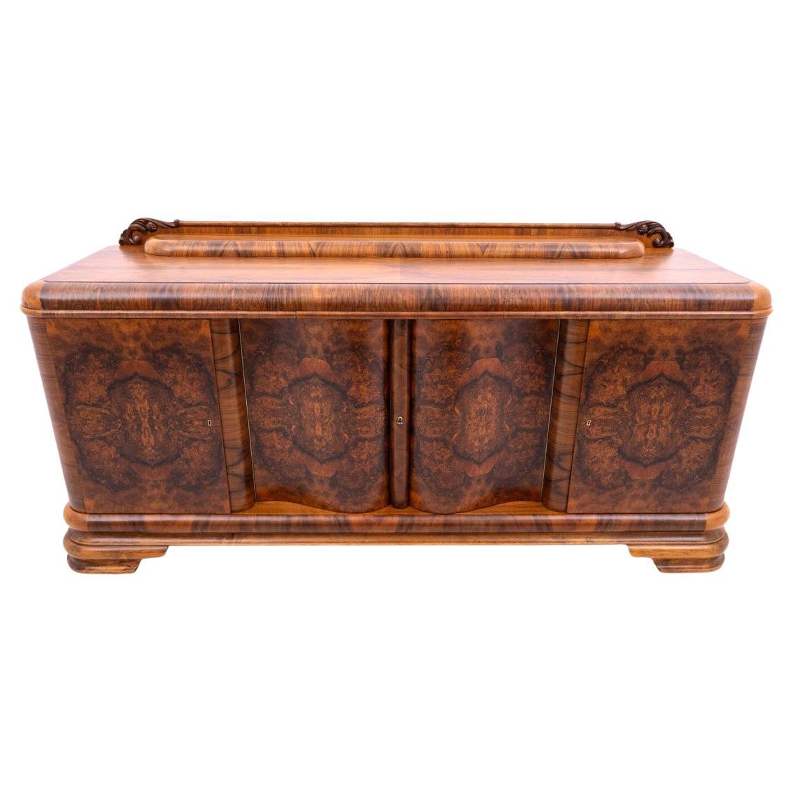 zoom_in Large Art Deco chest of drawers from the 1950s, Poland. After renovatio
