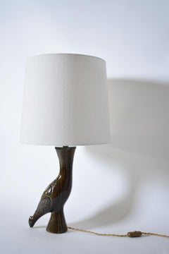 Zoomorphic bird ceramic lamp, 1970s