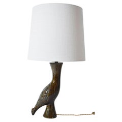 Zoomorphic bird ceramic lamp, 1970s