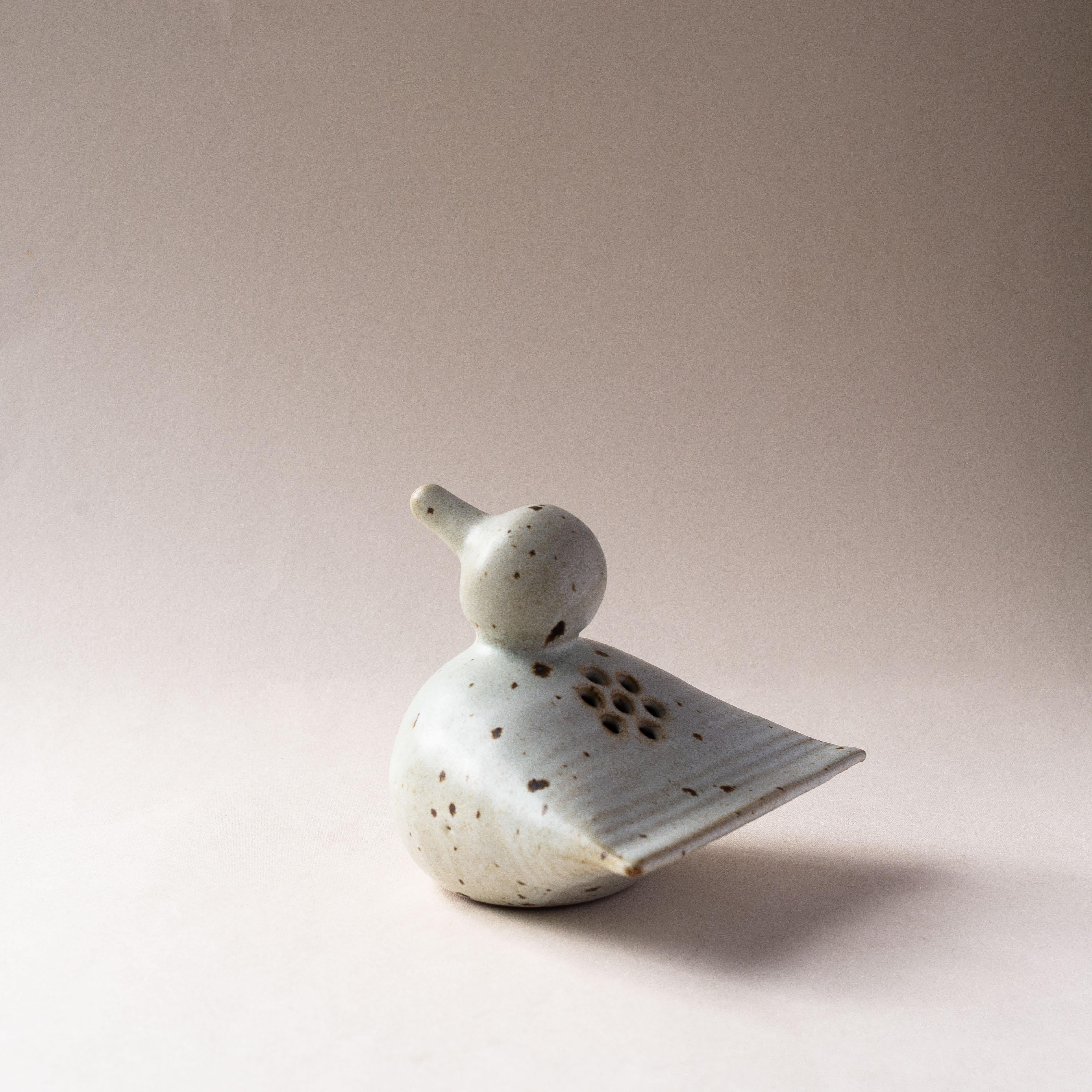 Vase Zoomorphe en Céramique Fleur Grenouille - Vase Décoratif Animal Oiseau - France 1960s Bon état - En vente à ROUEN, Normandie