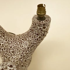 Zoomorphic Ceramic Lamp by Dominique Marino Le Vaucour Vallauris, France, 1950s.