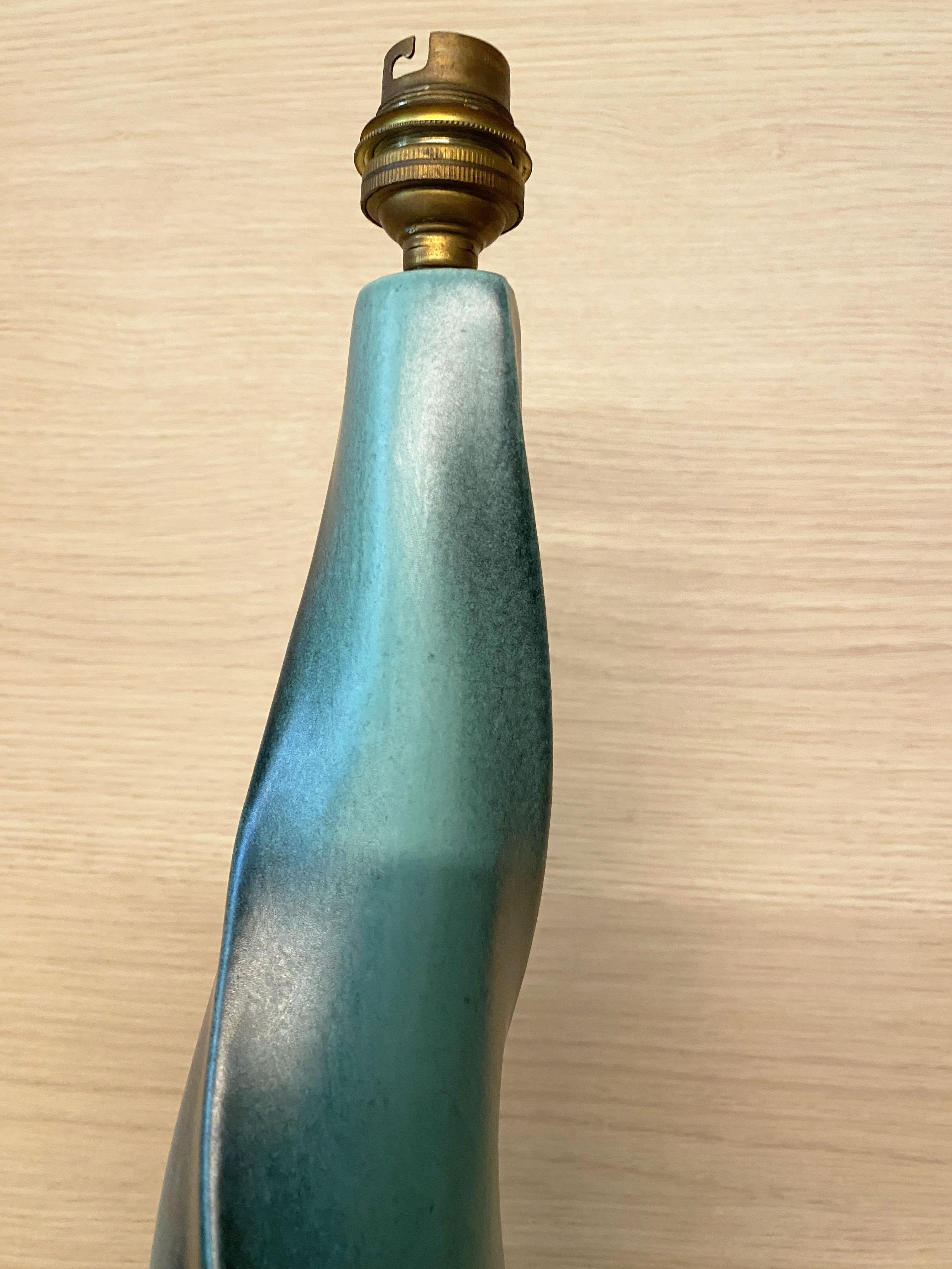Mid-Century Modern Zoomorphic Ceramic Lamp by Francis Cova in the style of Georges Jouve, 1950s. For Sale