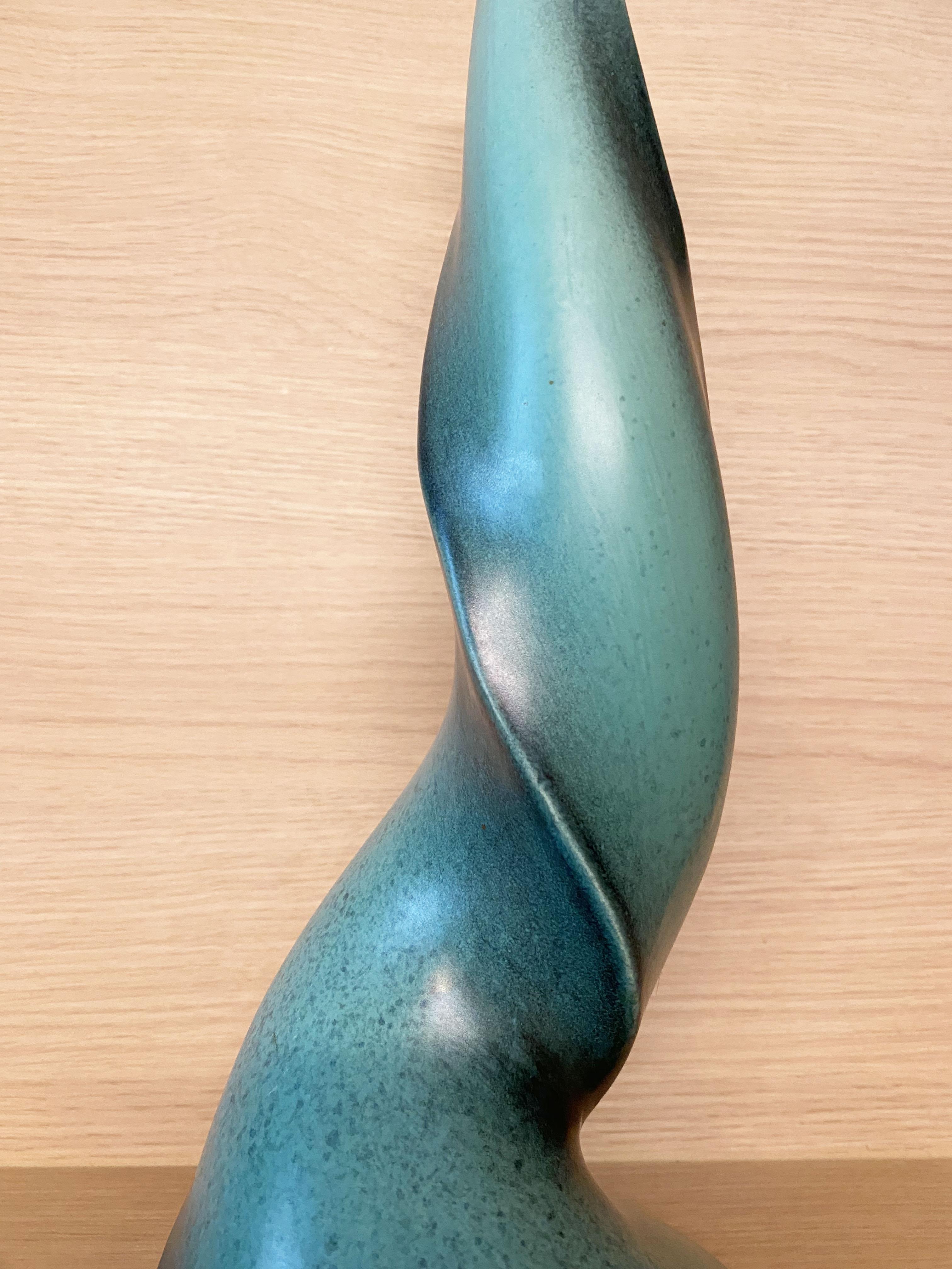 Zoomorphic Ceramic Lamp by Francis Cova in the style of Georges Jouve, 1950s. In Good Condition For Sale In Lille, FR