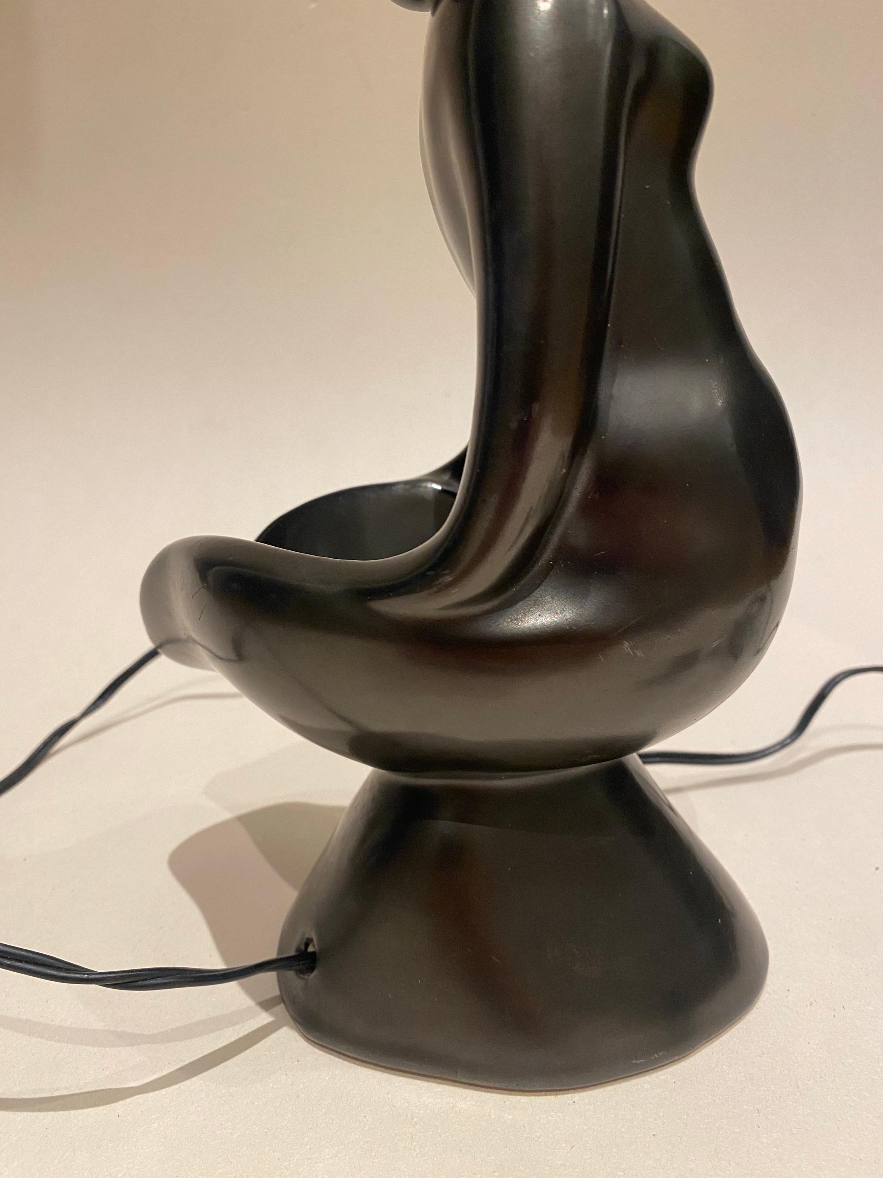 Lámpara zoomorfa de cerámica de Gil Agnoloni In the style of Georges Jouve, años 50. en venta 4