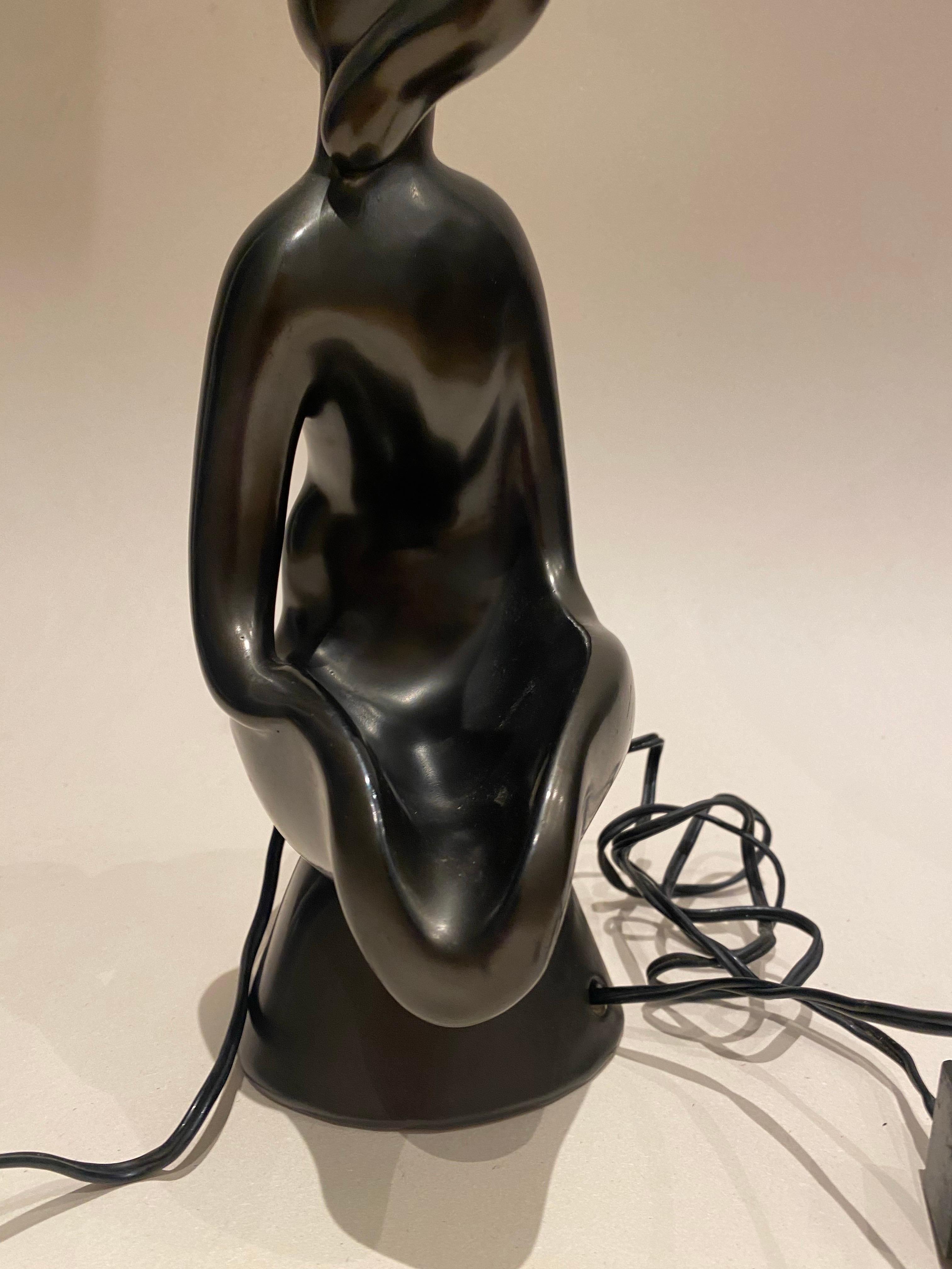 Lámpara zoomorfa de cerámica de Gil Agnoloni In the style of Georges Jouve, años 50. Cerámico en venta