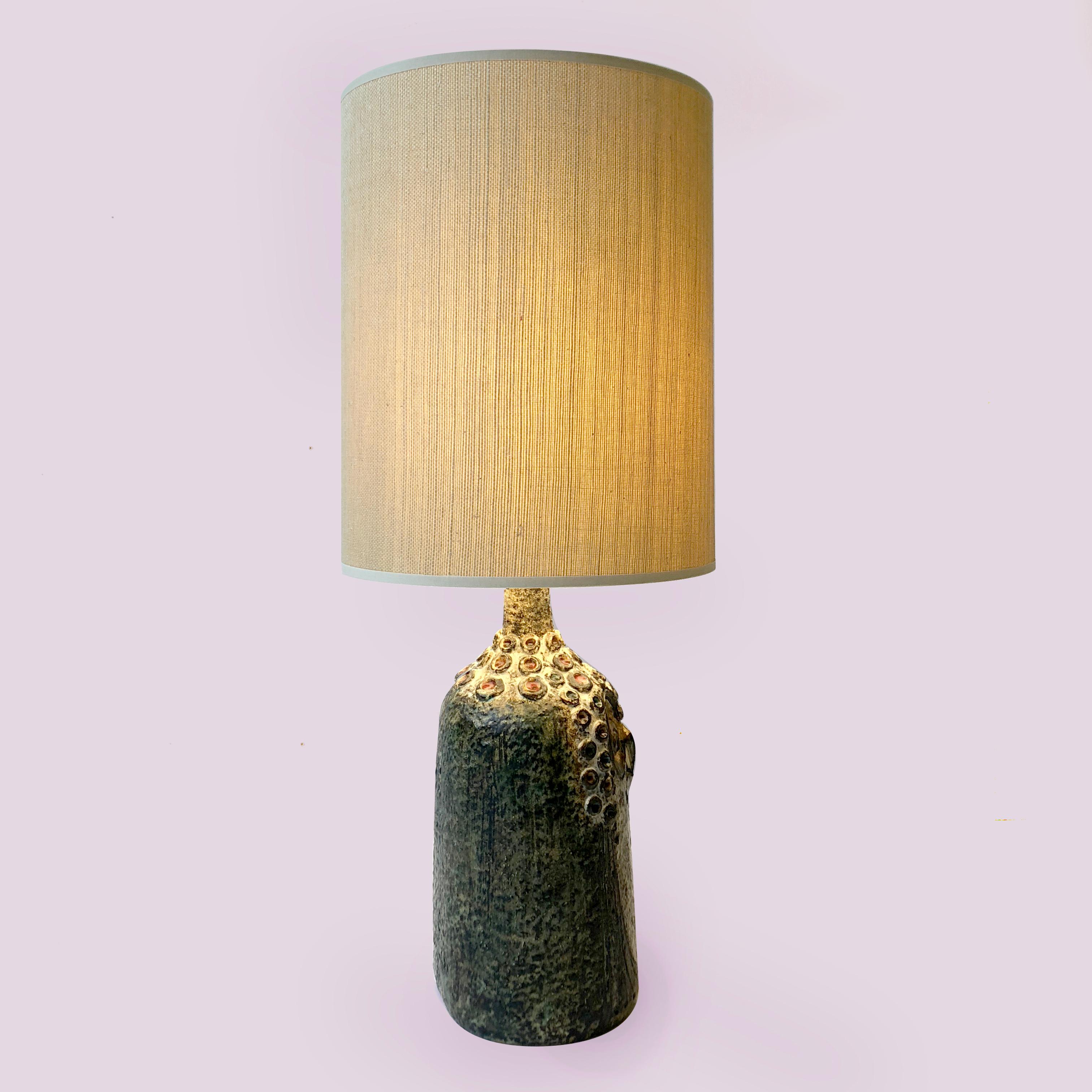 Beaux Arts Zoomorphic Ceramic Lamp by Raphael Giarrusso, circa 1960-1970