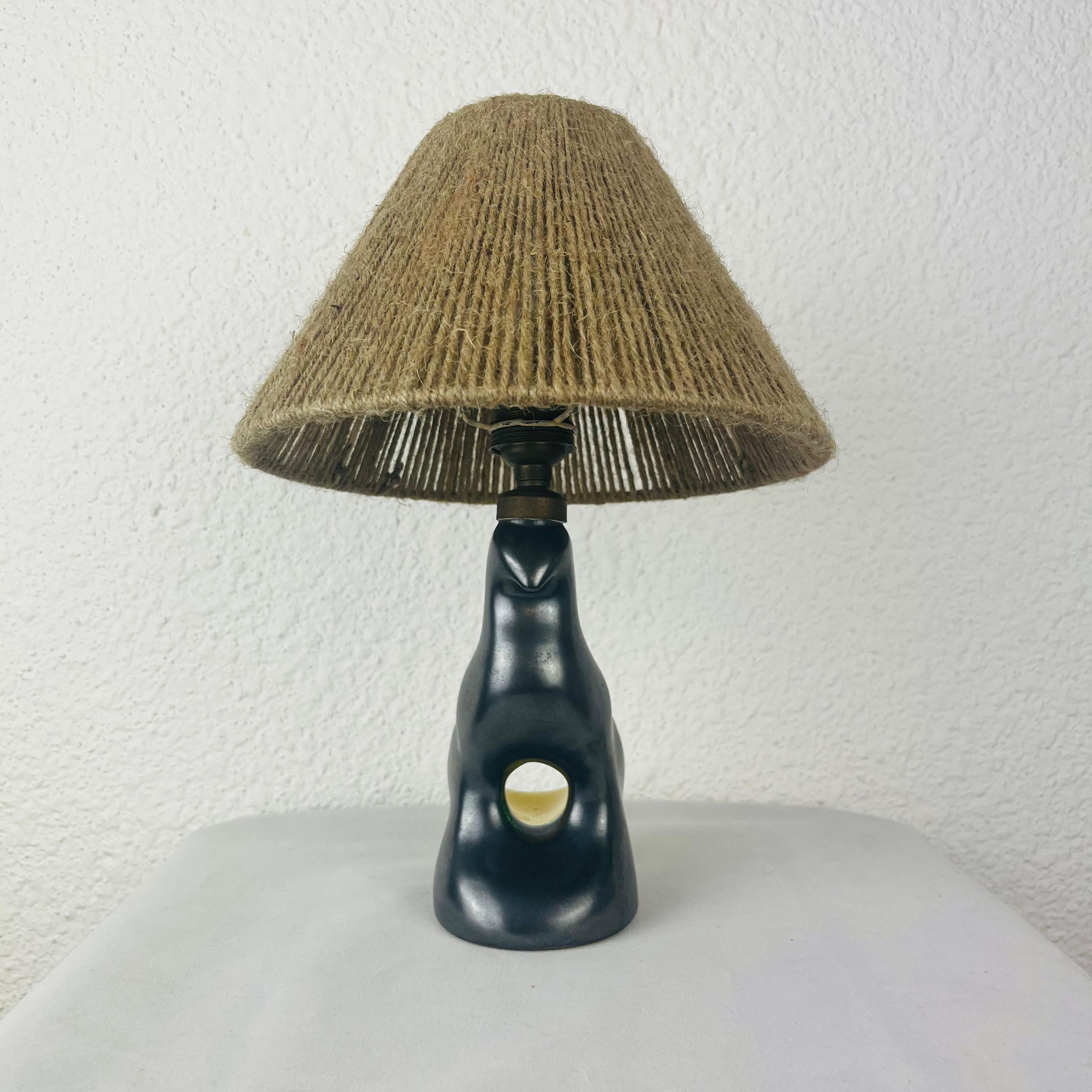 Lampe zoomorphe CAB pour Primavera, France, années 1930 Bon état à BELFORT, FR