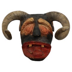Zoomorphic Ceremonial Mask with Ram Horns. Mexico, circa 1940