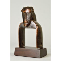 Zoomorphic Djimini Heddle Pulley in Wood
