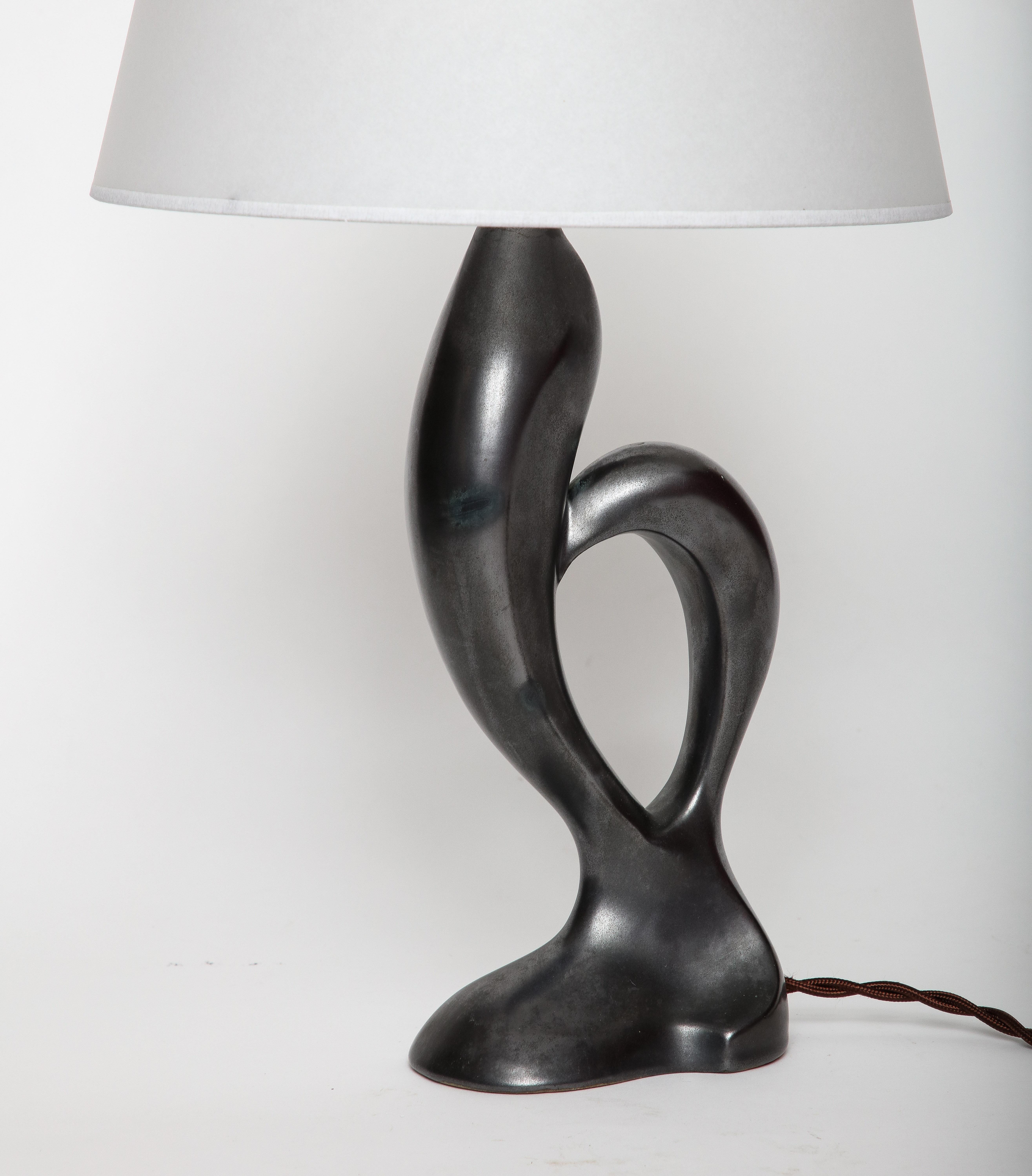 Mid-20th Century Zoomorphic French C.A.B. Lamp forming a Rooster, France, 1930-45, signed, numb. For Sale