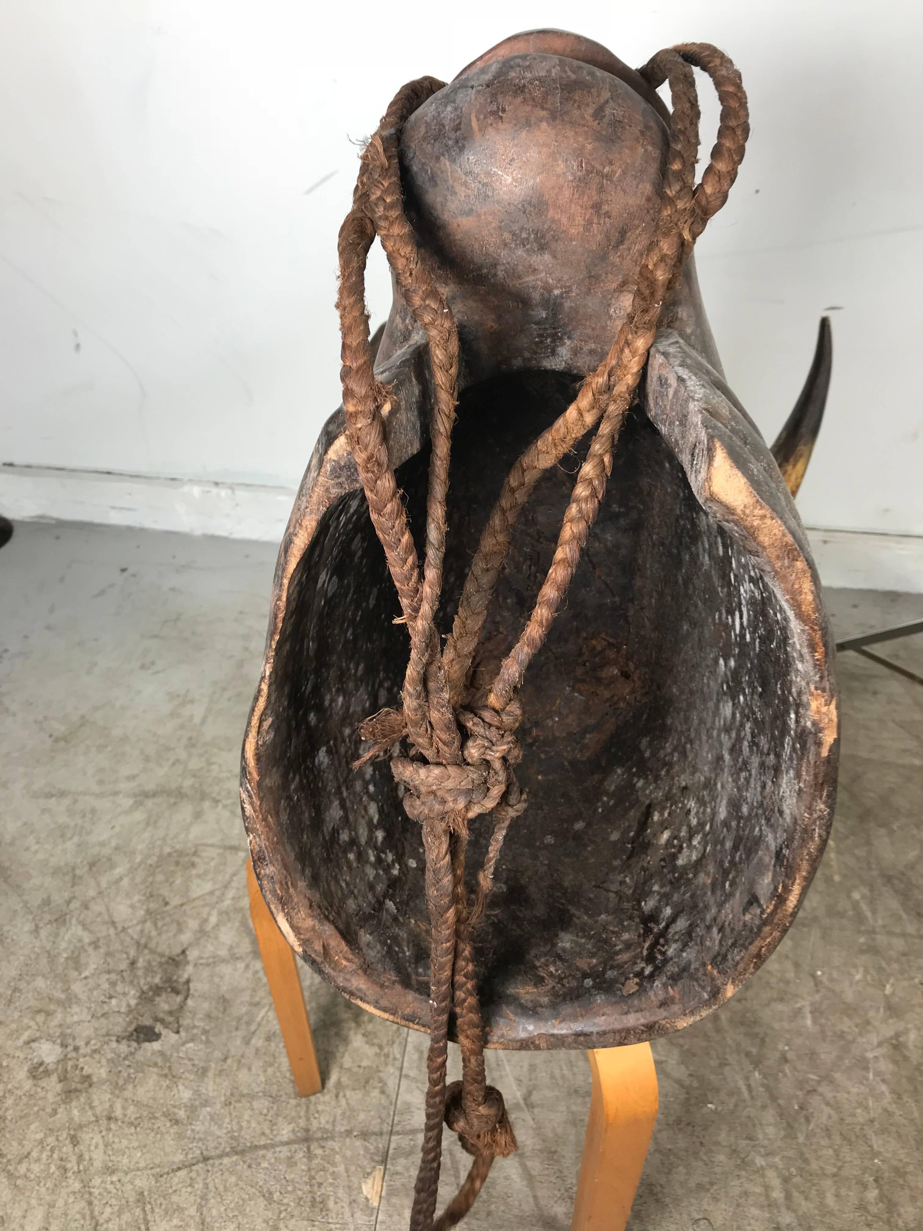 Decorative in the Style of Zoomorphic Kono Helmet Mask Bambara, Mali In Good Condition In Buffalo, NY