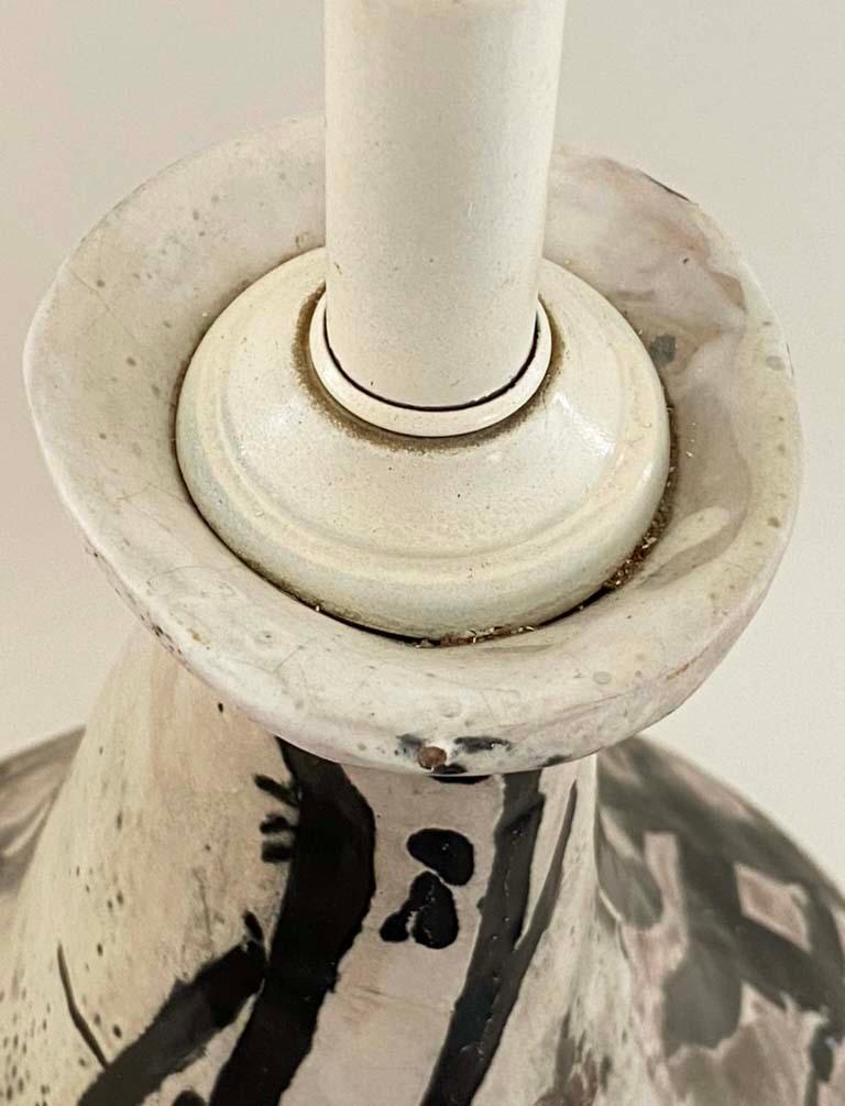 Zoomorphic Mid-Century Pottery Table Lamp by Hungarian Ceramicist Livia Gorka In Good Condition In Minneapolis, MN