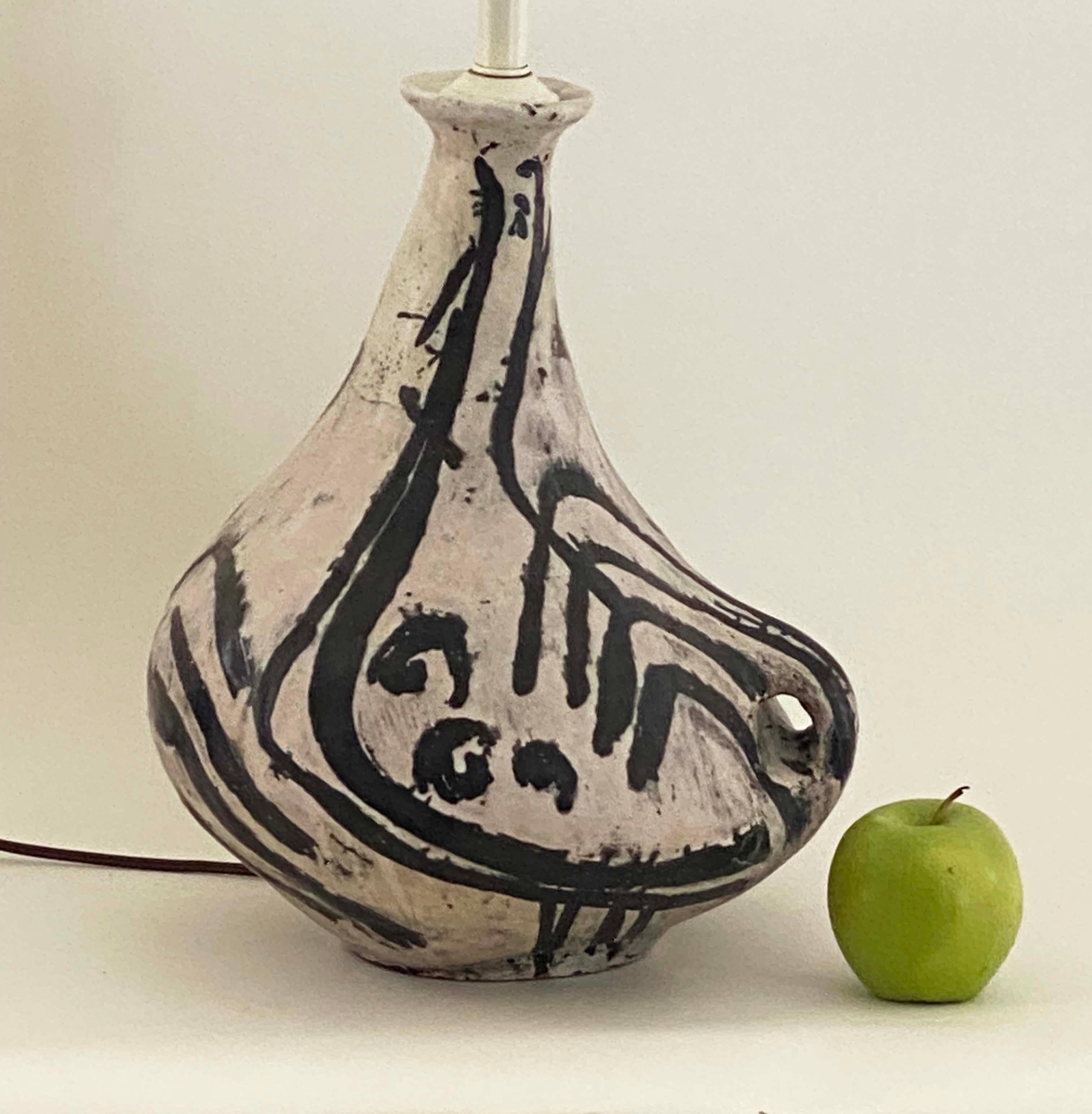 Zoomorphic Mid-Century Pottery Table Lamp by Hungarian Ceramicist Livia Gorka 1