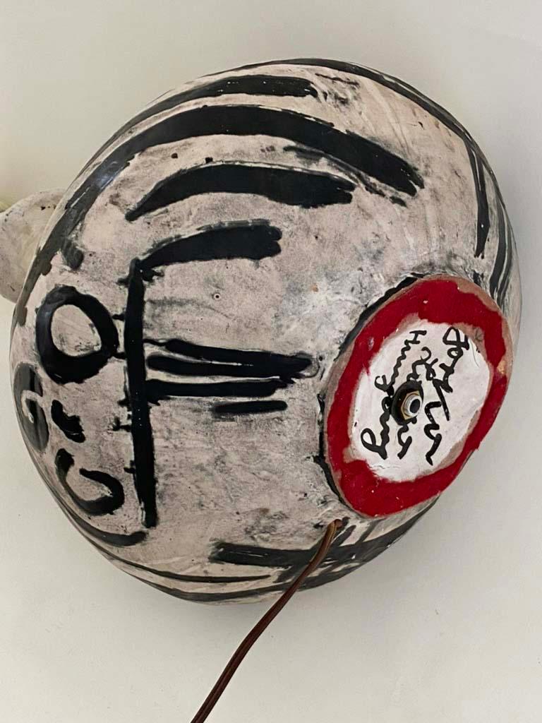 Zoomorphic Mid-Century Pottery Table Lamp by Hungarian Ceramicist Livia Gorka 3
