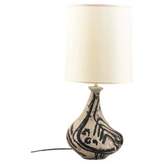 Zoomorphic Mid-Century Pottery Table Lamp by Hungarian Ceramicist Livia Gorka