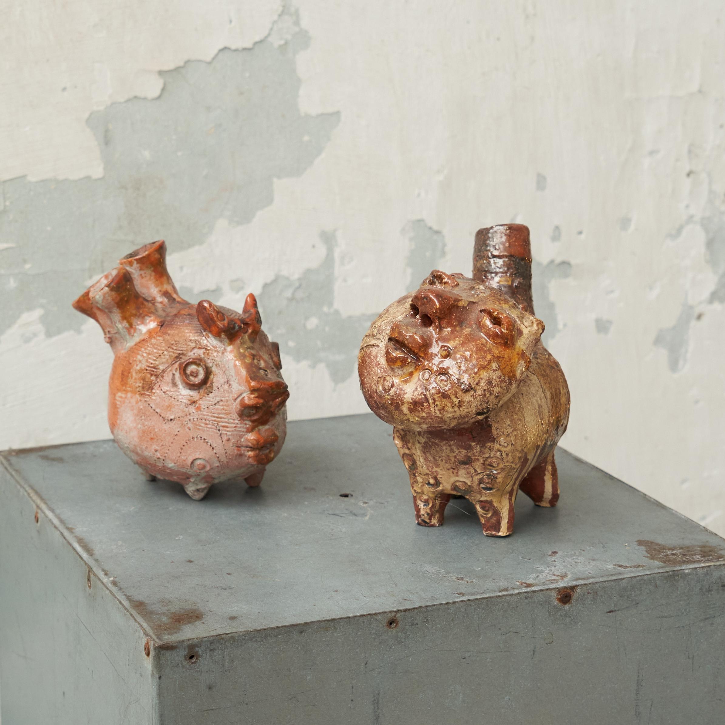 Zoomorphic Mid Century Studio Pottery Phantasy Animal 1960s For Sale 4