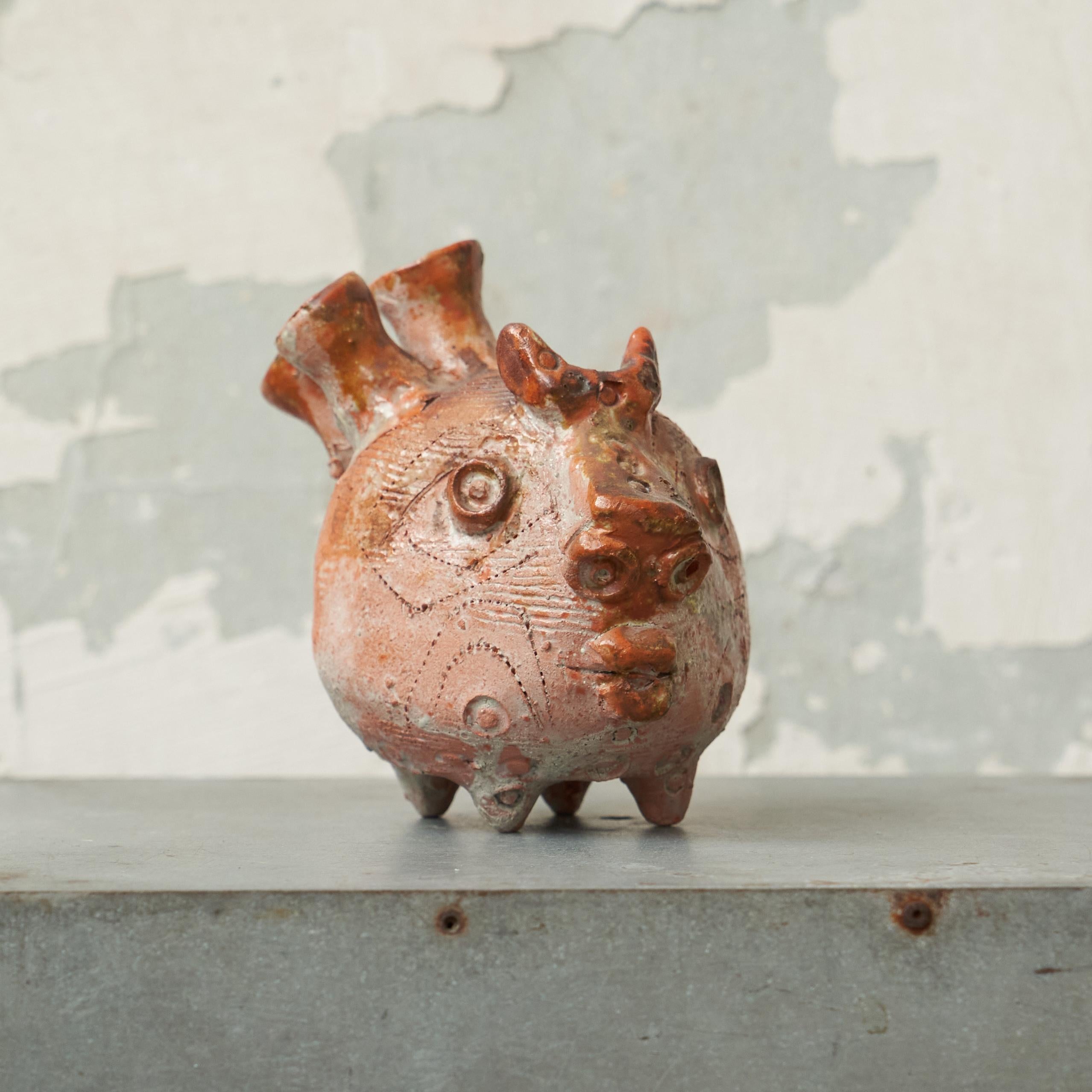 Mid-Century Modern Zoomorphic Mid Century Studio Pottery Phantasy Animal 1960s For Sale