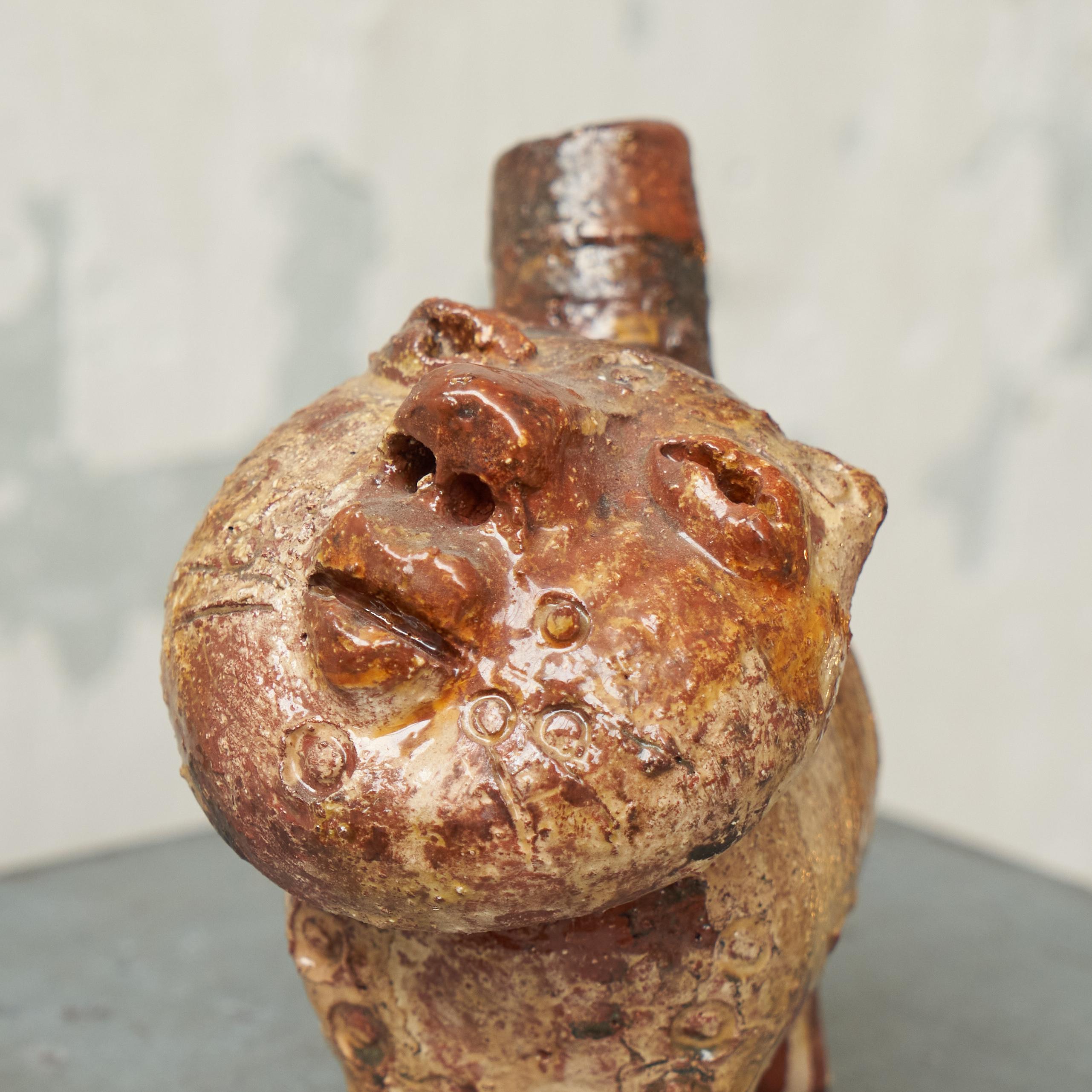 Mid-Century Modern Zoomorphic Mid Century Studio Pottery Phantasy Animal 1960s For Sale