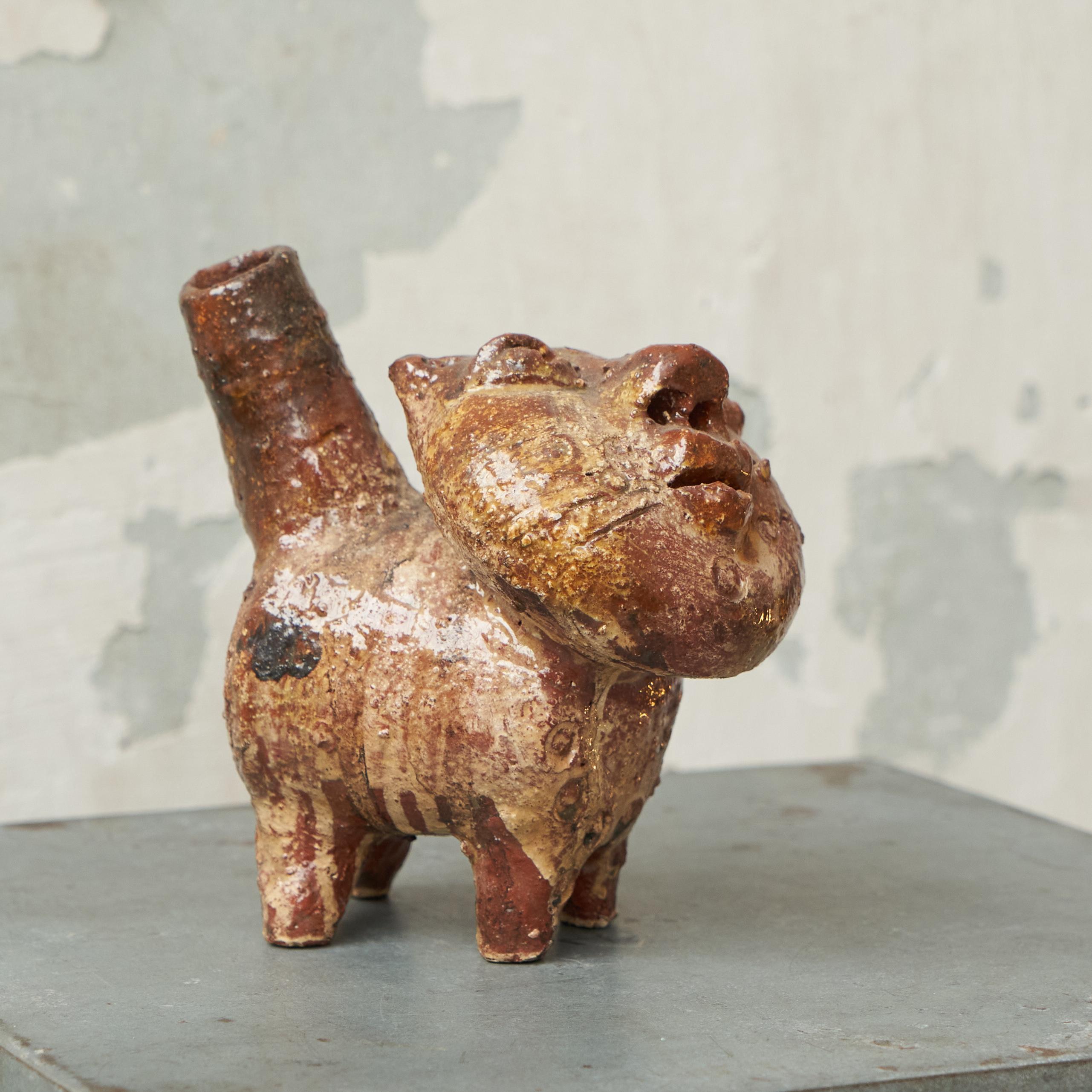 European Zoomorphic Mid Century Studio Pottery Phantasy Animal 1960s For Sale