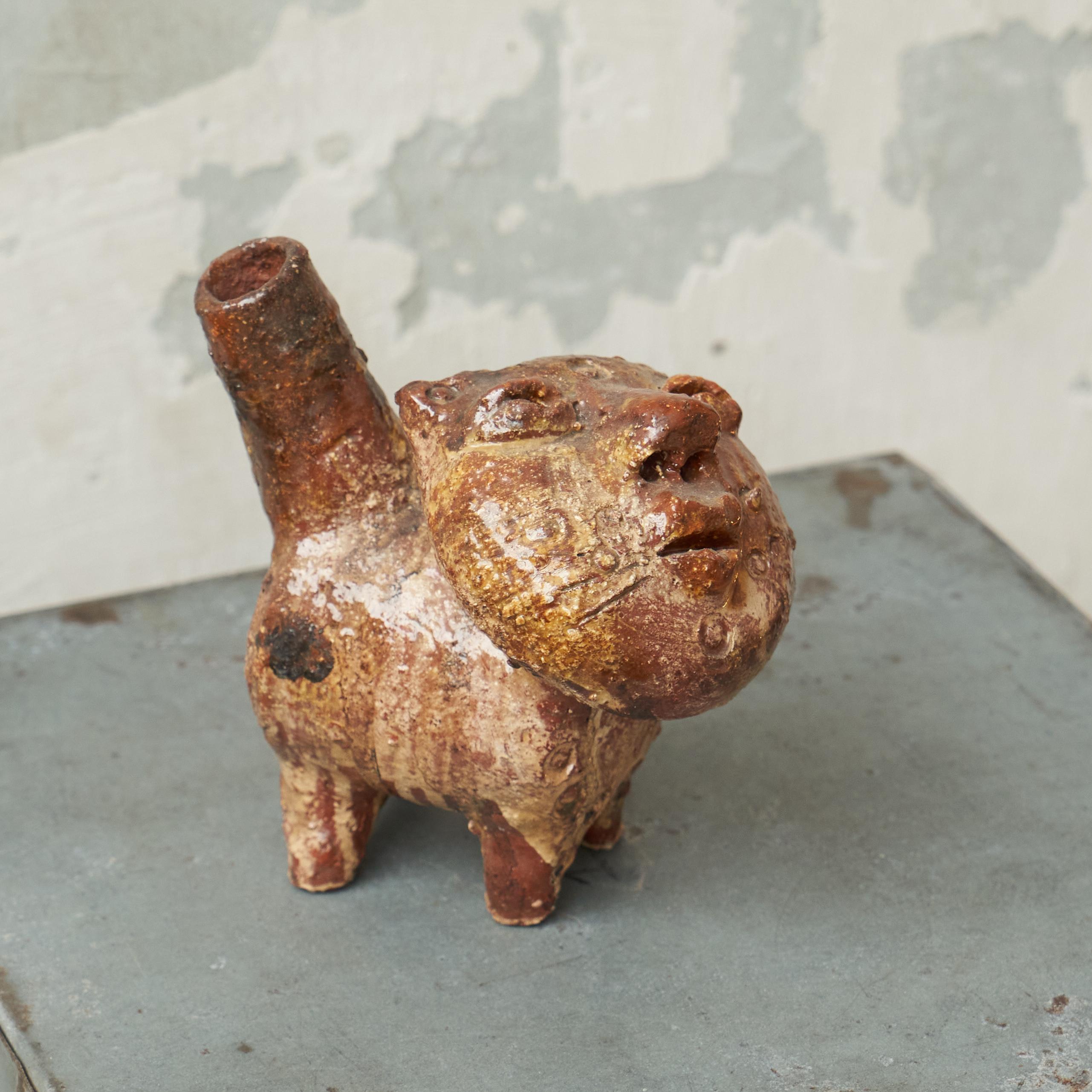20th Century Zoomorphic Mid Century Studio Pottery Phantasy Animal 1960s For Sale