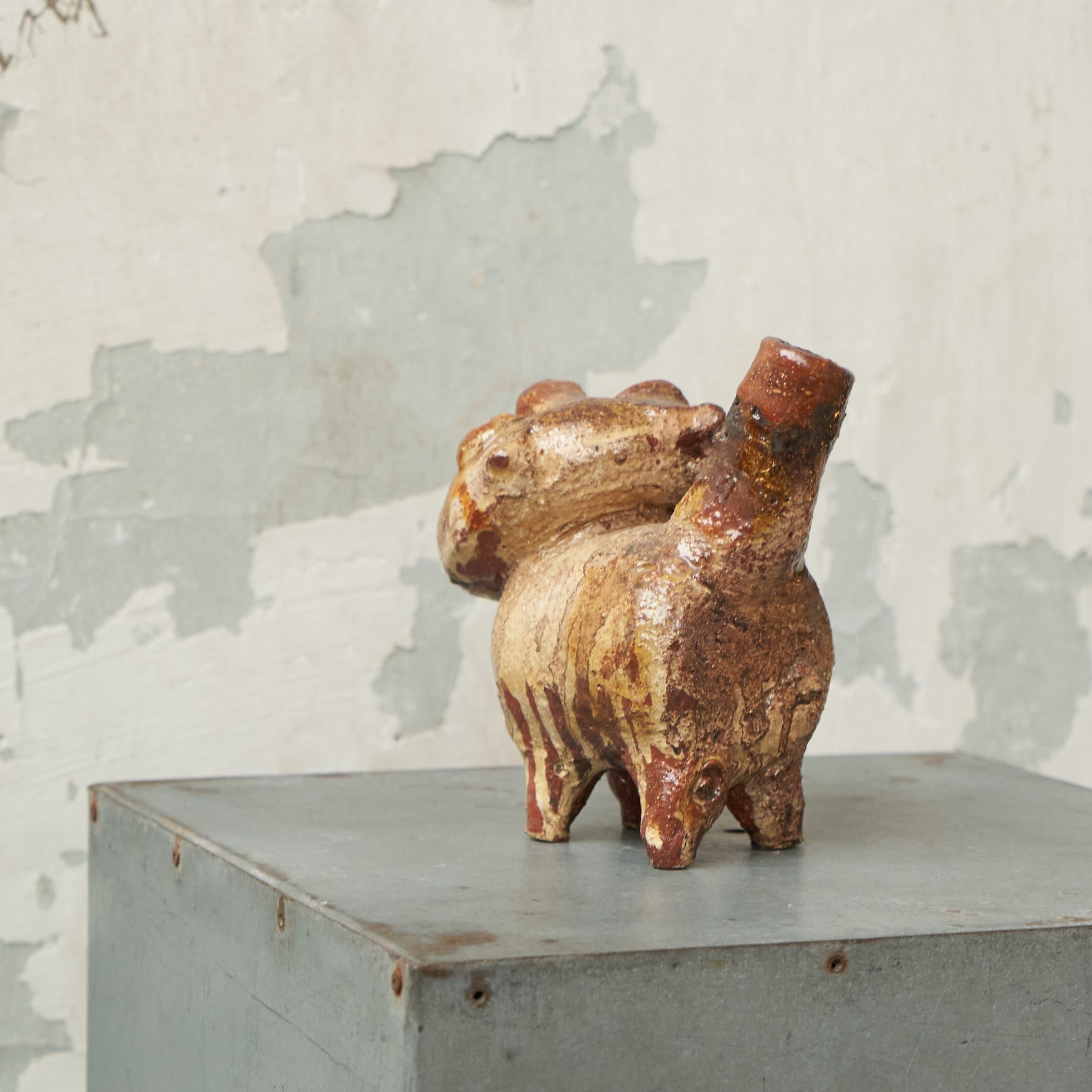 Zoomorphic Mid Century Studio Pottery Phantasy Animal 1960s For Sale 1