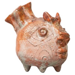 Zoomorfo de mediados de siglo Studio Pottery Fantasía Animal 1960s