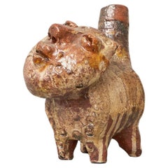 Zoomorfo de mediados de siglo Studio Pottery Fantasía Animal 1960s
