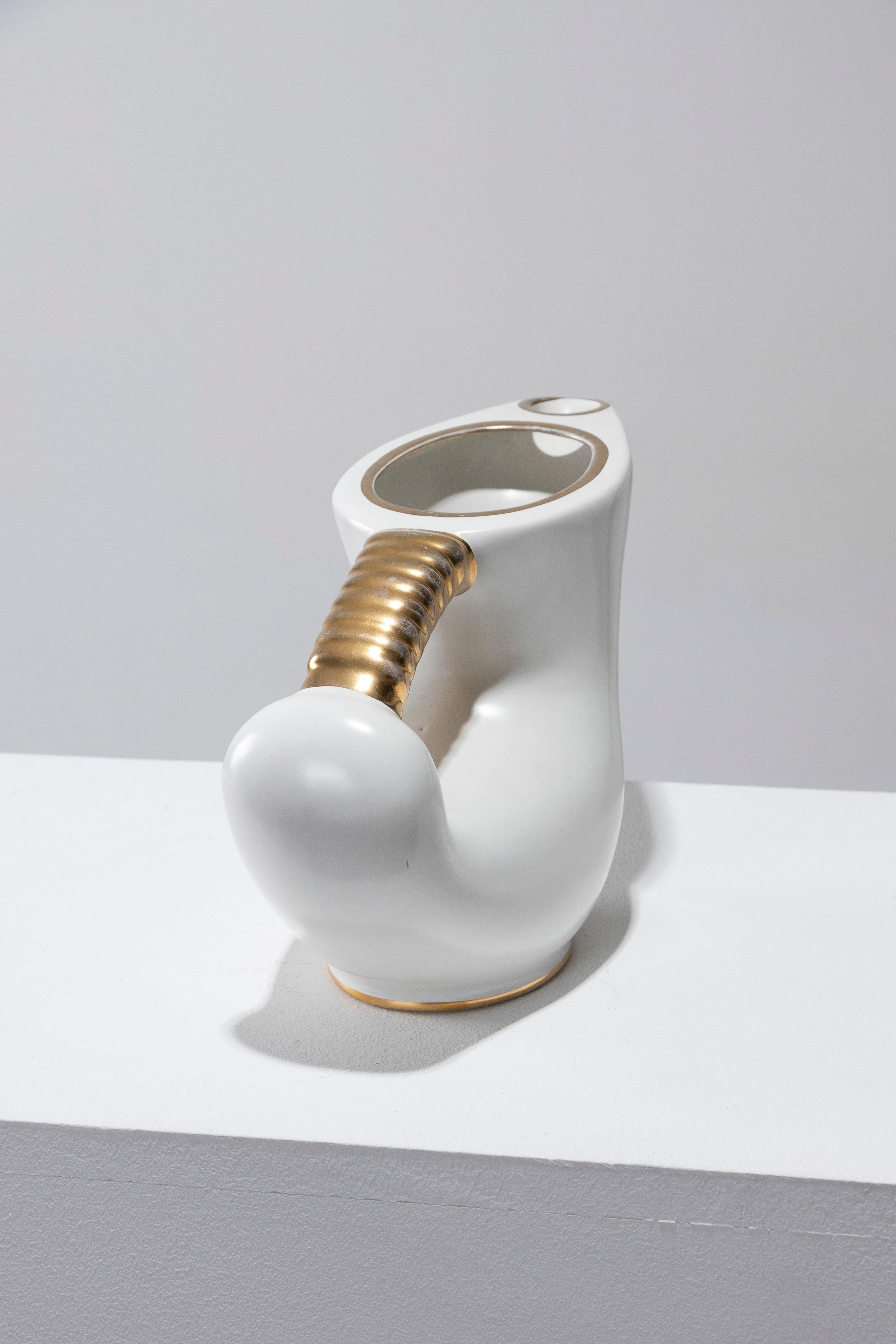 Zoomorphic Porcelain Pitcher, 1950s For Sale 6