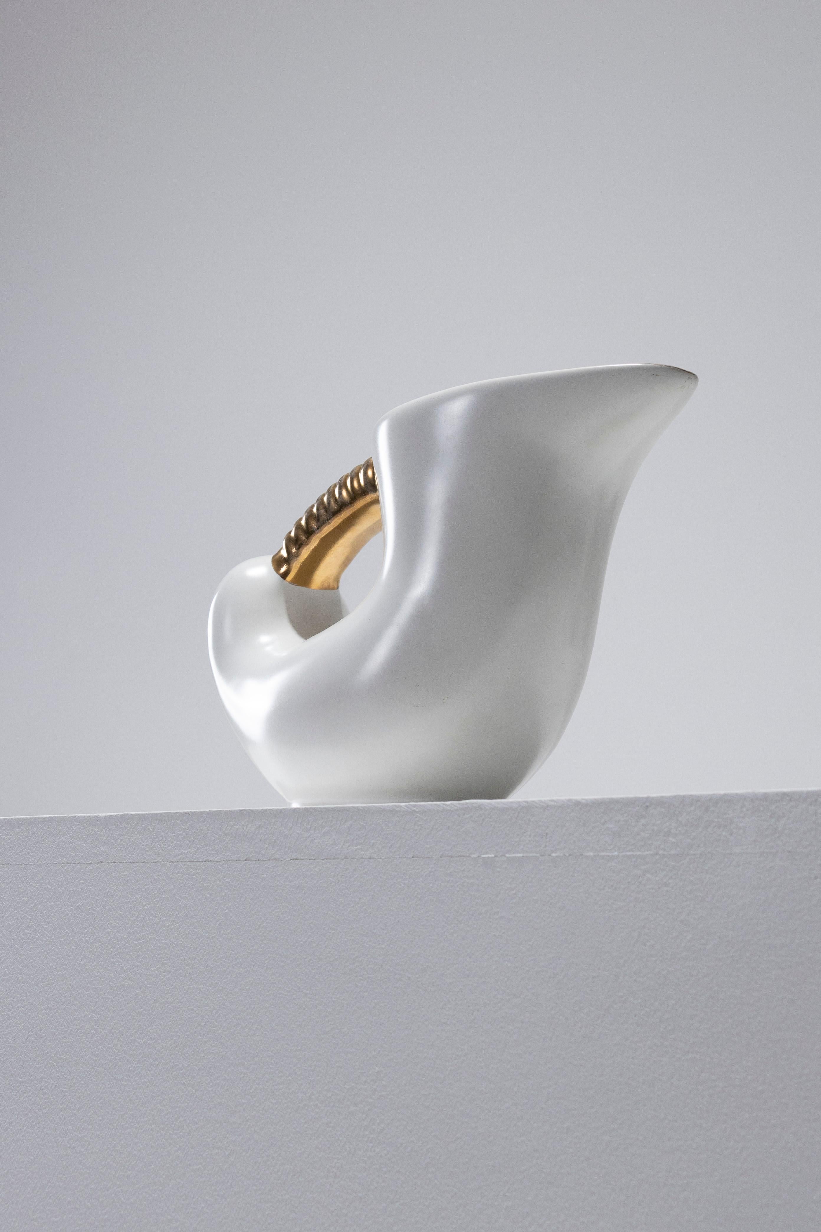 Zoomorphic Porcelain Pitcher, 1950s For Sale 7