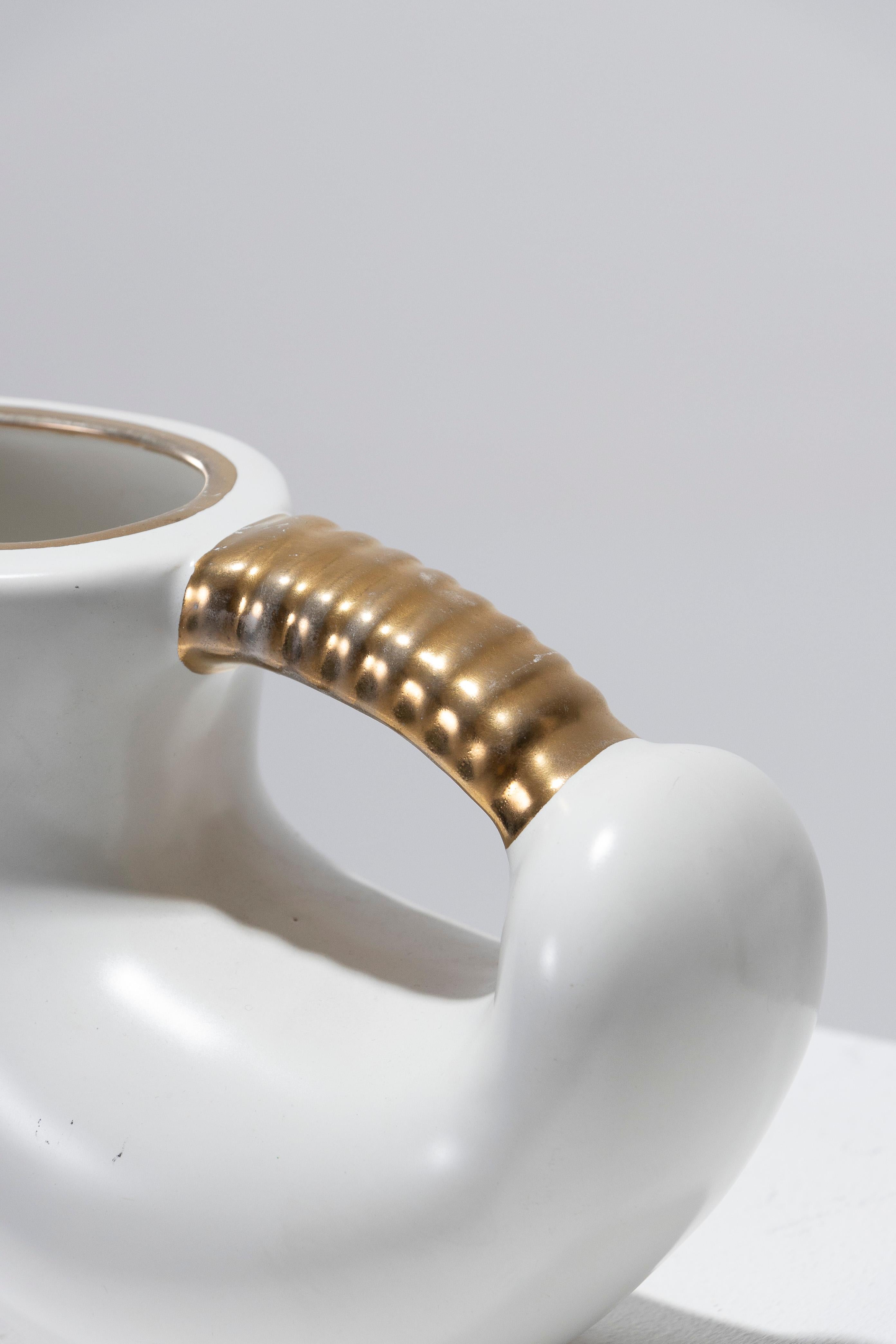 Mid-Century Modern Zoomorphic Porcelain Pitcher, 1950s For Sale