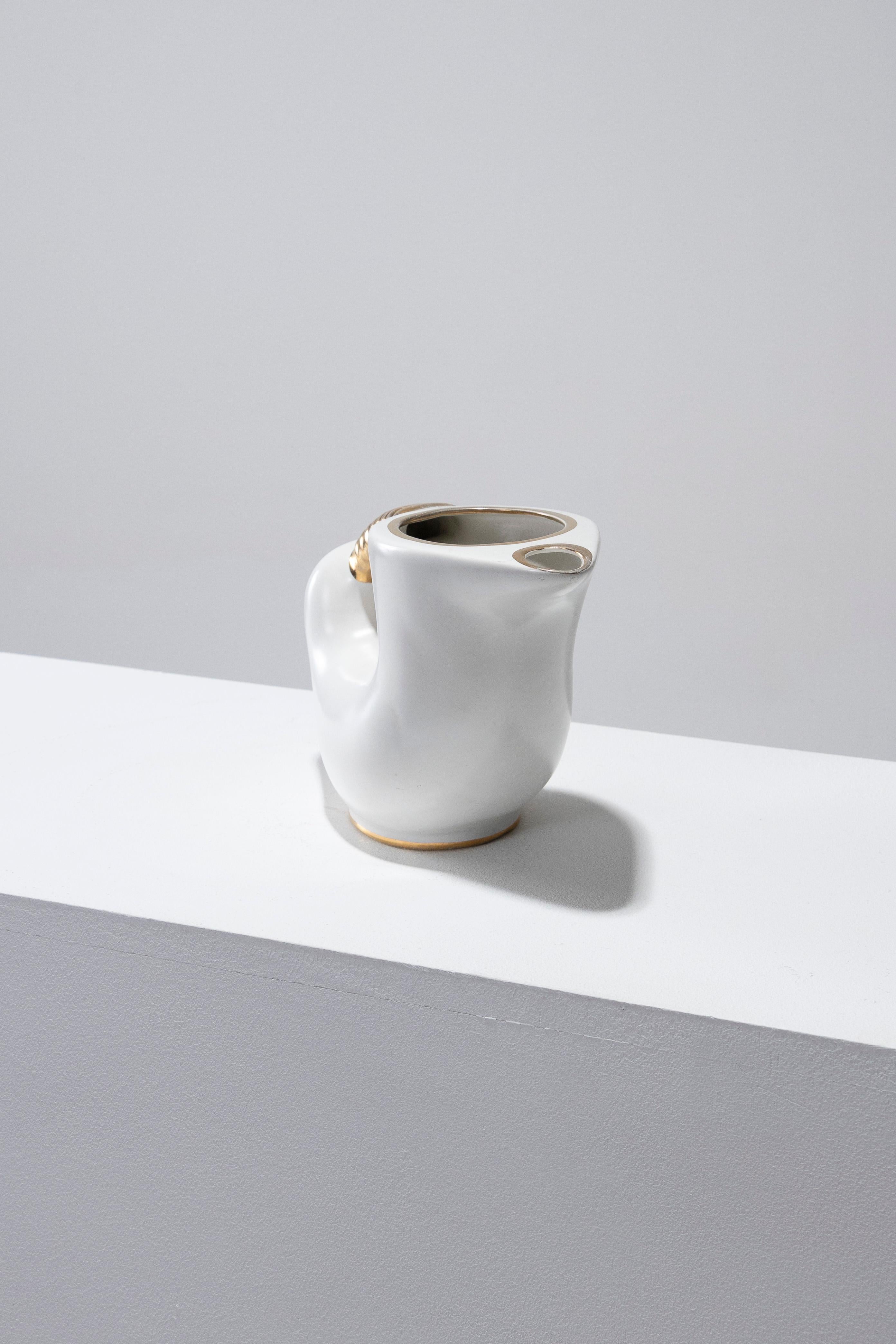 Zoomorphic Porcelain Pitcher, 1950s For Sale 2