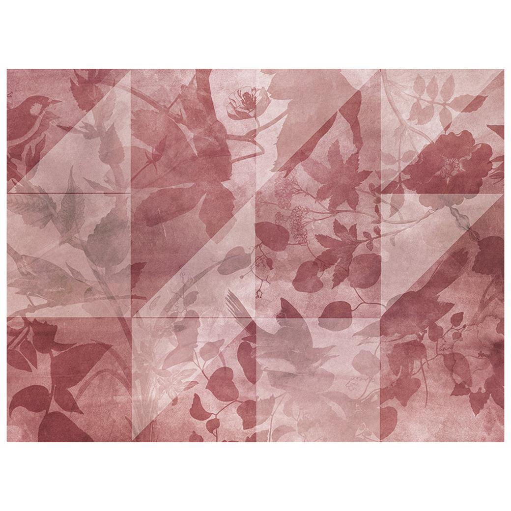 Zoothera - custom mural wallpaper (color antique pink) For Sale