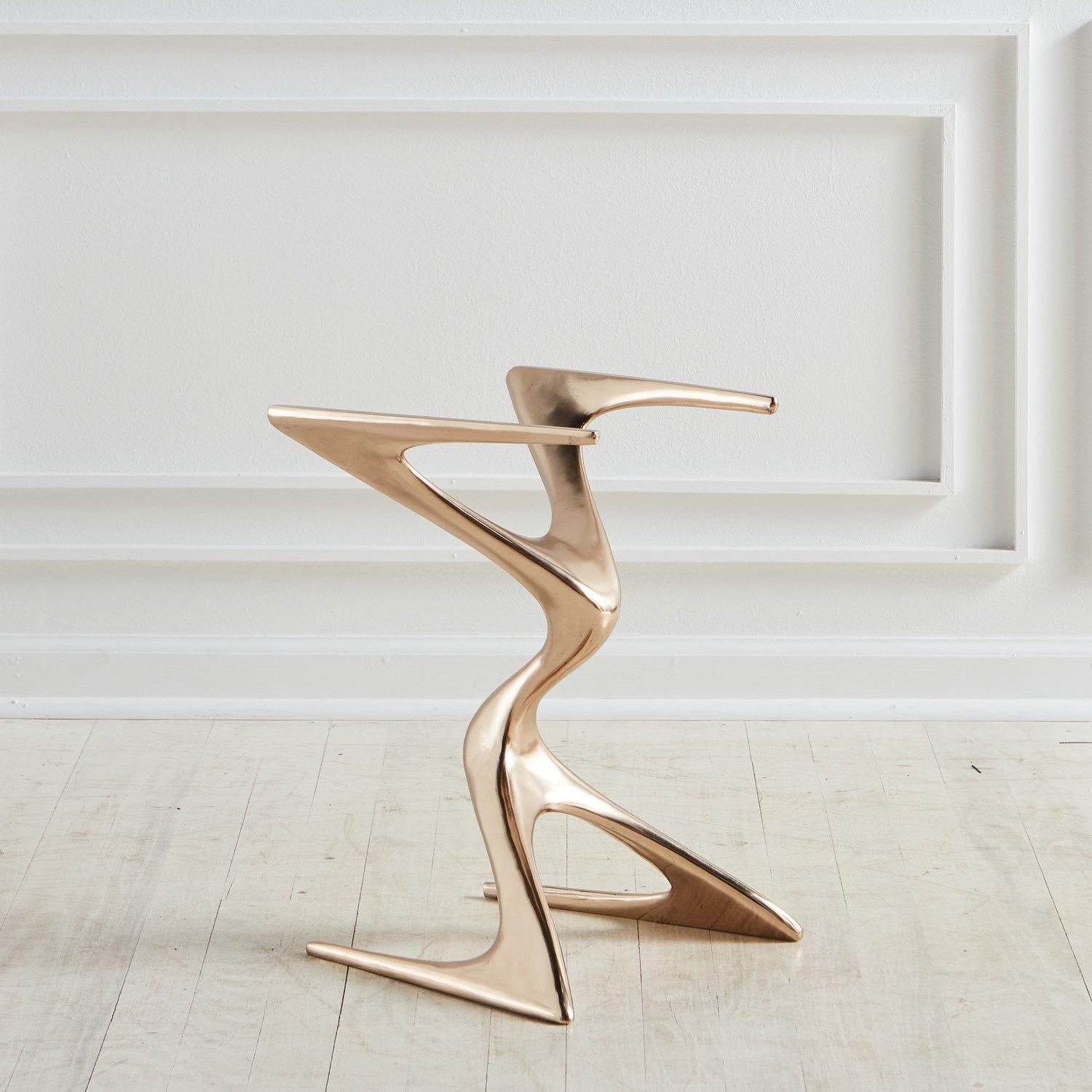 Table à boire Zora en bronze poli de Karl Geckler en vente 4