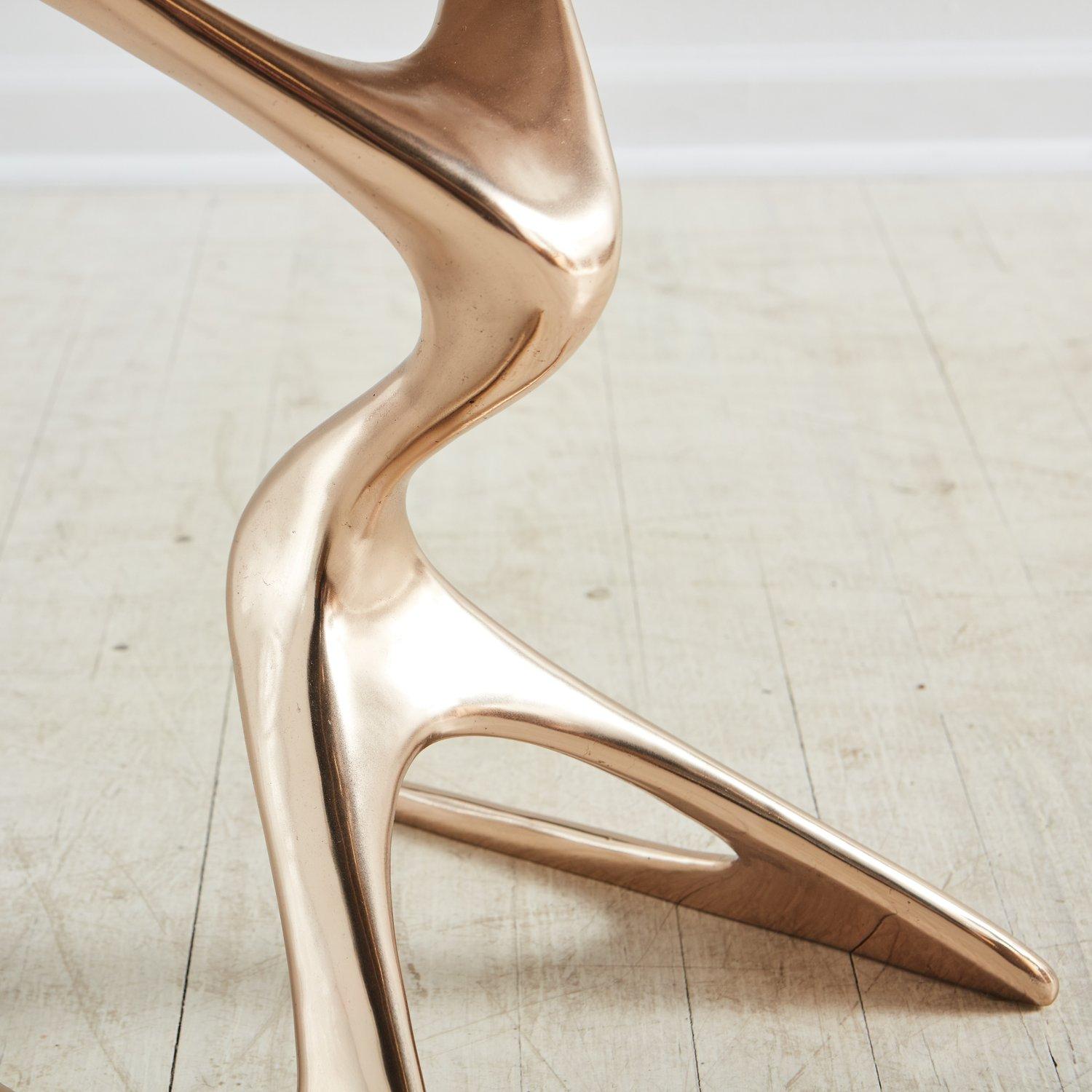 XXIe siècle et contemporain Table à boire Zora en bronze poli de Karl Geckler en vente