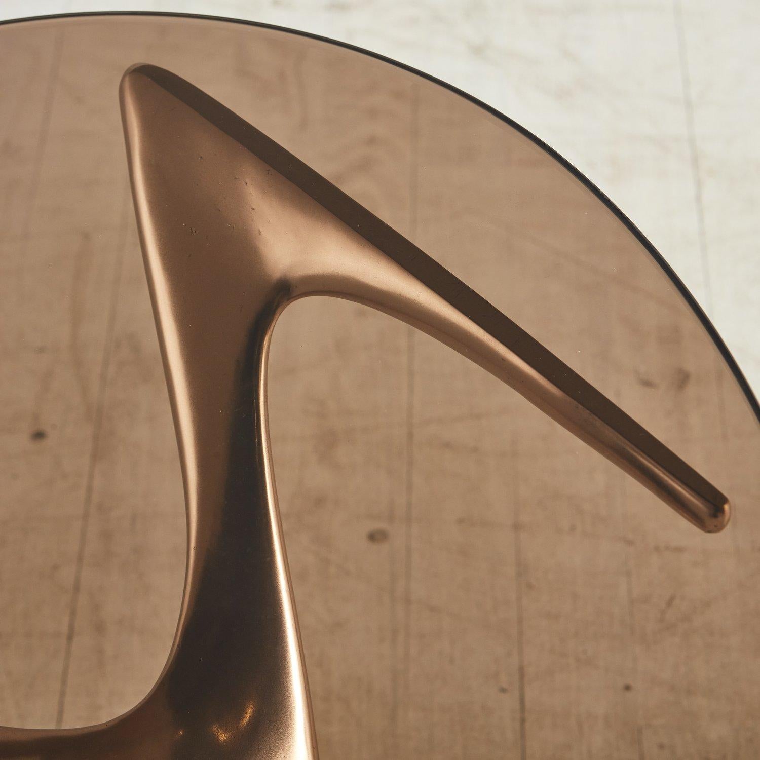 Bronze Table à boire Zora en bronze poli de Karl Geckler en vente