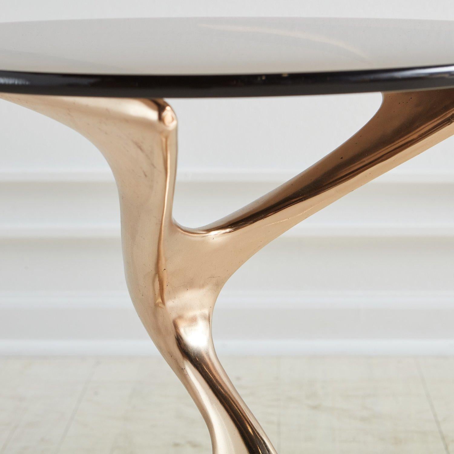 Zora Drink Table in Polished Bronze by Karl Geckler For Sale 2