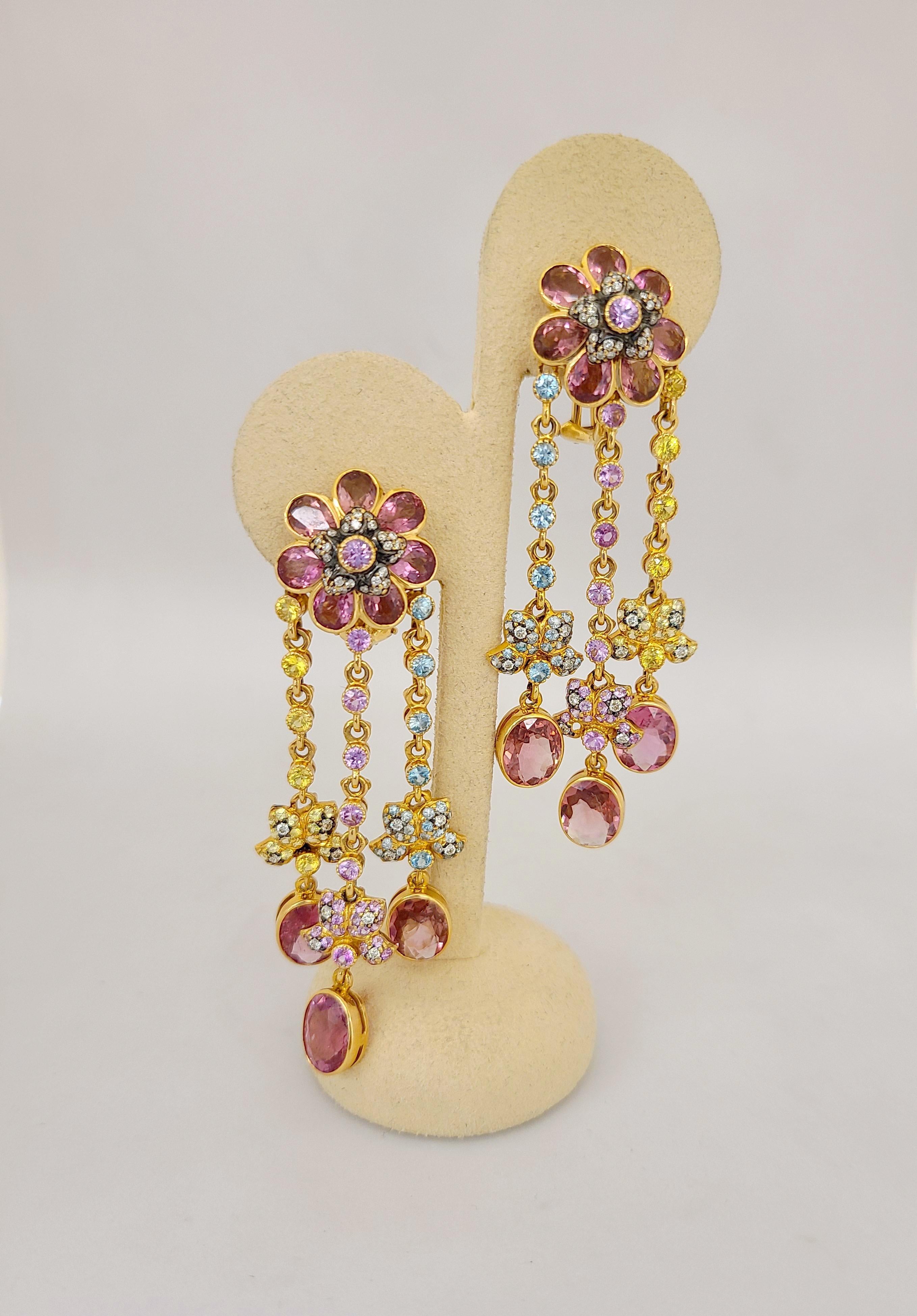 pink pageant earrings
