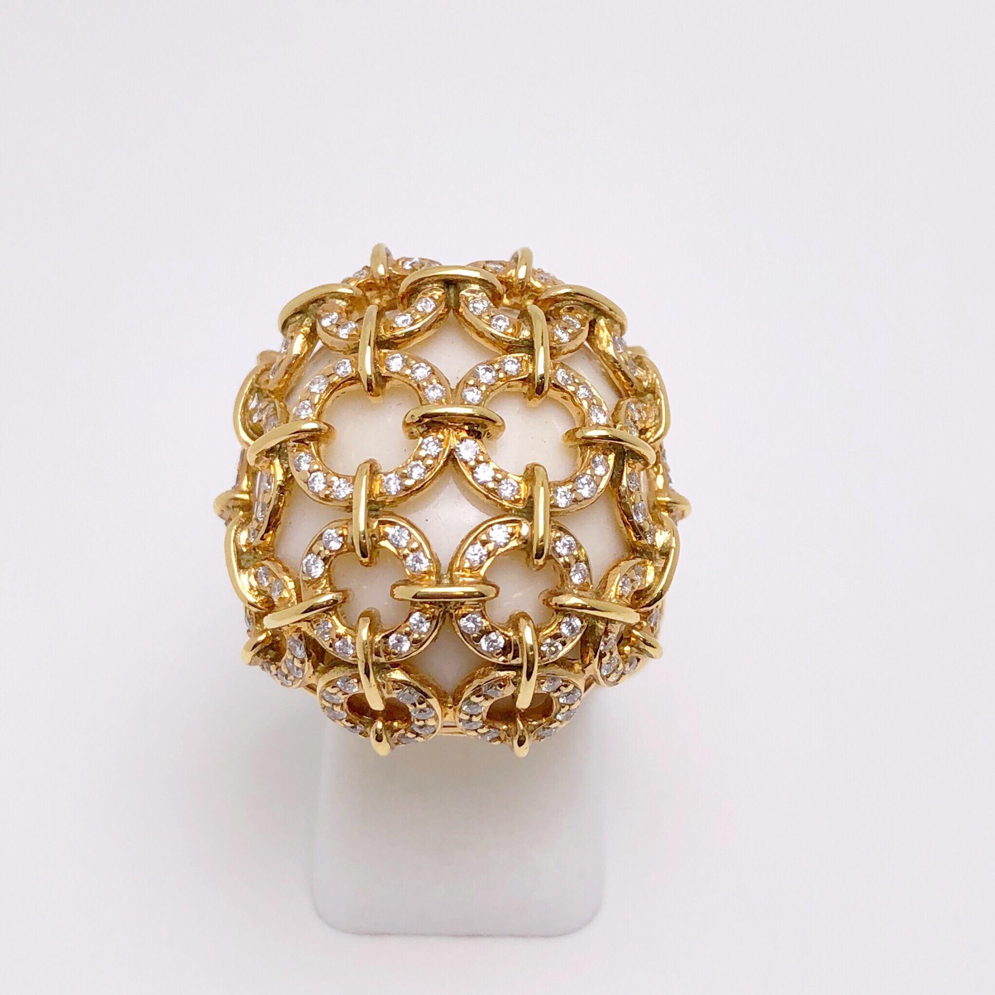 Zorab Ring aus 18 Karat Roségold mit 22,35 Karat. Ovaler Cabochon Opal & .72ct. Diamantring im Zustand „Neu“ im Angebot in New York, NY
