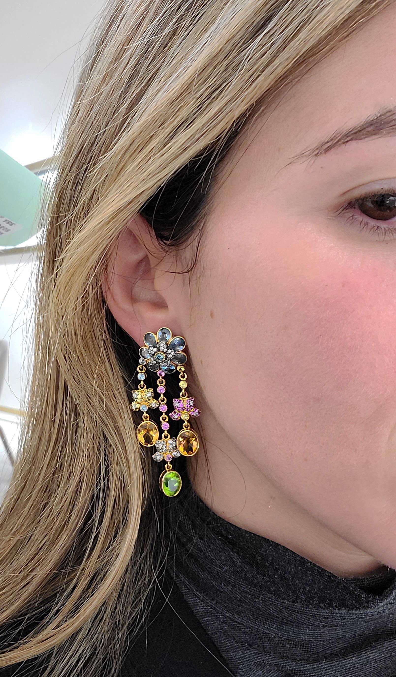 semi precious earrings
