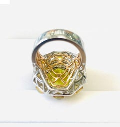 Zorab Creation 14.76 Carat Scapolite Lemon Zest Ring