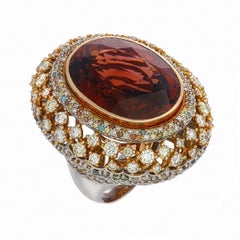 Zorab Creation 30.30 carat Fancy Tourmaline Crimson Ring