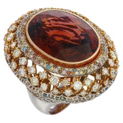 Zorab Creation 30.30 carat Fancy Tourmaline Crimson Ring