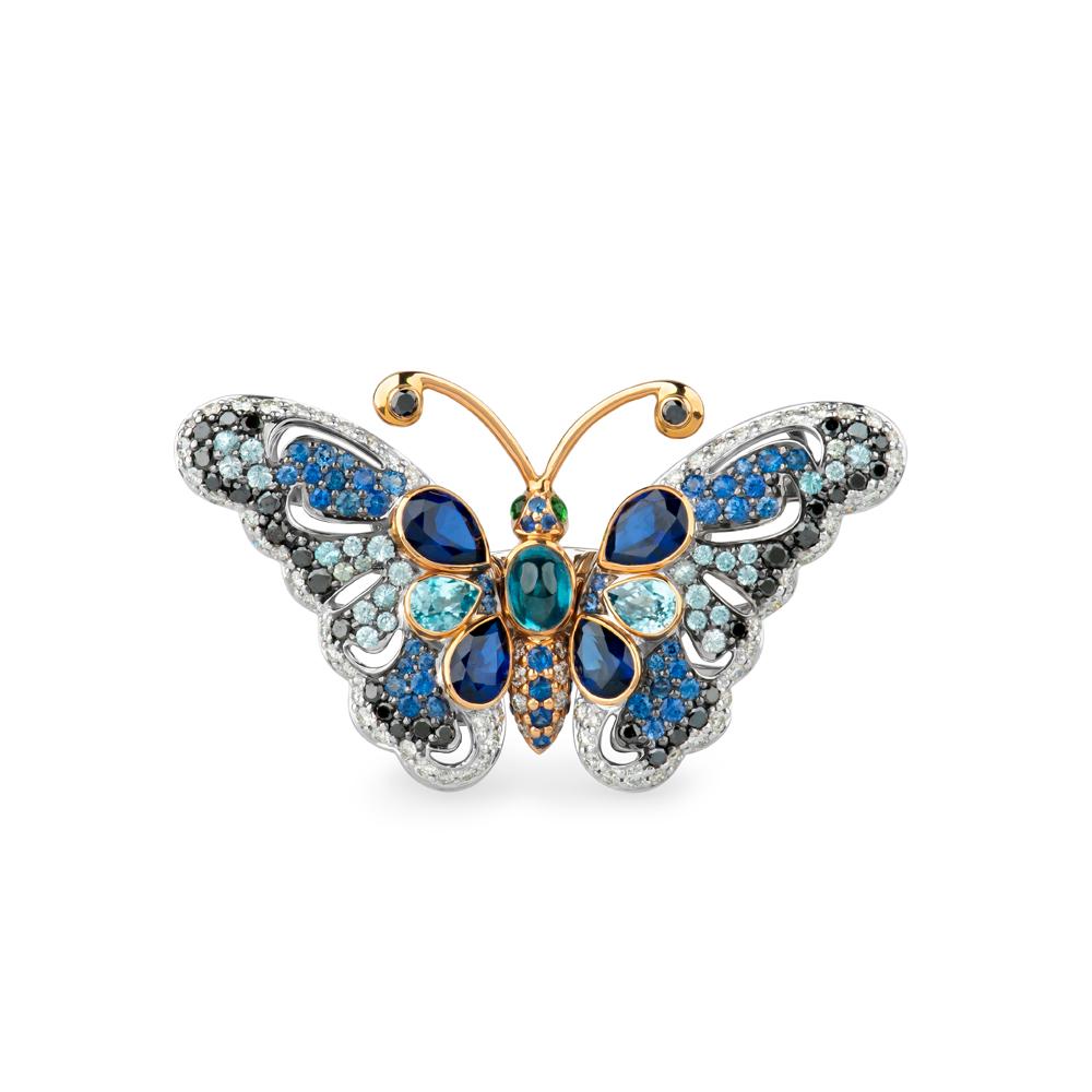 A piece designed for those who love the daintier and more graceful things in life, this butterfly inspired Glide Ring is the perfect match for those who like elegance mixed with lots of sparkle.

Skillfully crafted n 18K & Palladium and a mix of