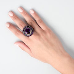 Zorab Creation Anillo Empire State Amatista Zafiro Rosa Zafiro Azul Diamante