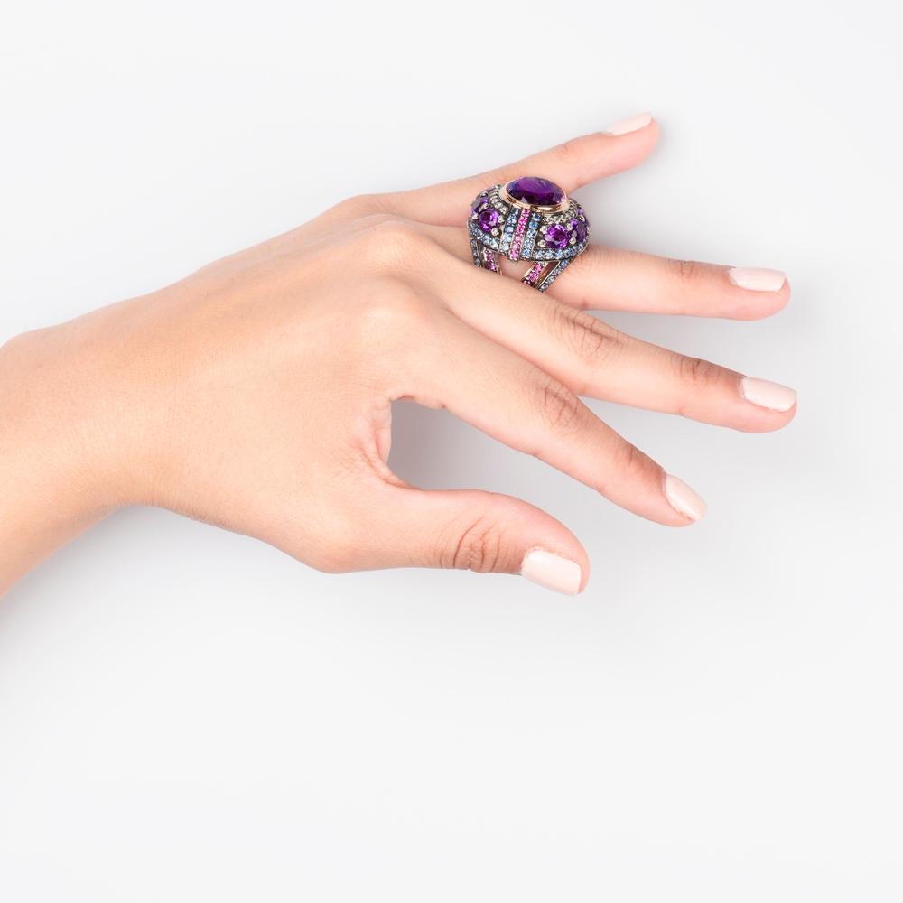 amethyst sapphire ring