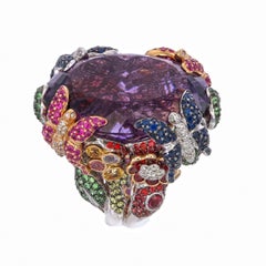 Zorab Creation Incanto in volo dell'anello di ametista da 79,70 carati