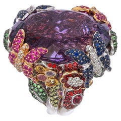 Zorab Creation Anillo Encanto en Vuelo de la Amatista 79,70 Quilates