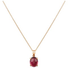 Zorab Creation, Pink Tourmaline, 18-kt gold, Minimalistic Pendant