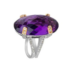 Zorab Creation Regal Ring mit 22,80 Karat Amethyst-Quarz