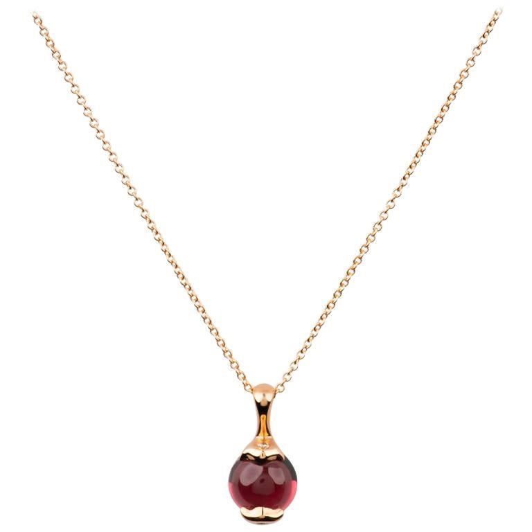 Colgante de turmalina rubelita rosa y diamante blanco Zorab Creation